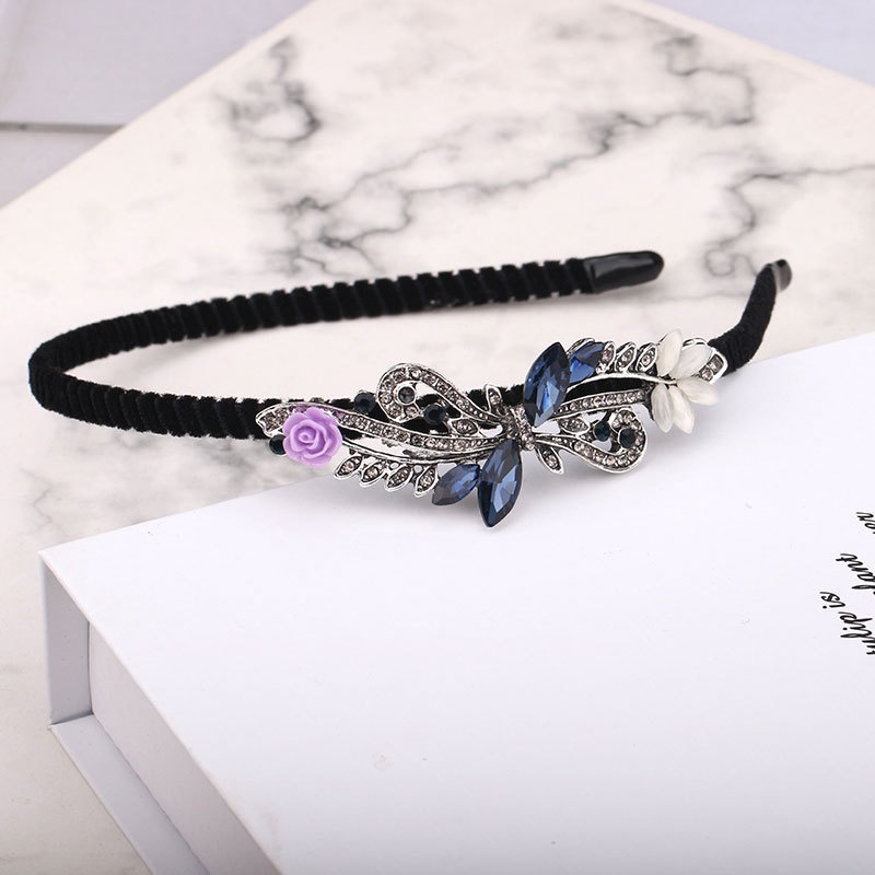 Korean version of rhinestone headband, female fashion headdress, lady, retro palace flower hair accessories,hair Band