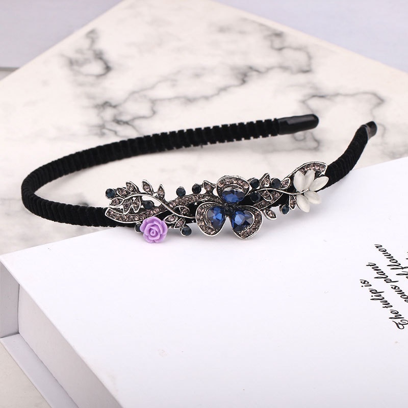 Korean version of rhinestone headband, female fashion headdress, lady, retro palace flower hair accessories,hair Band