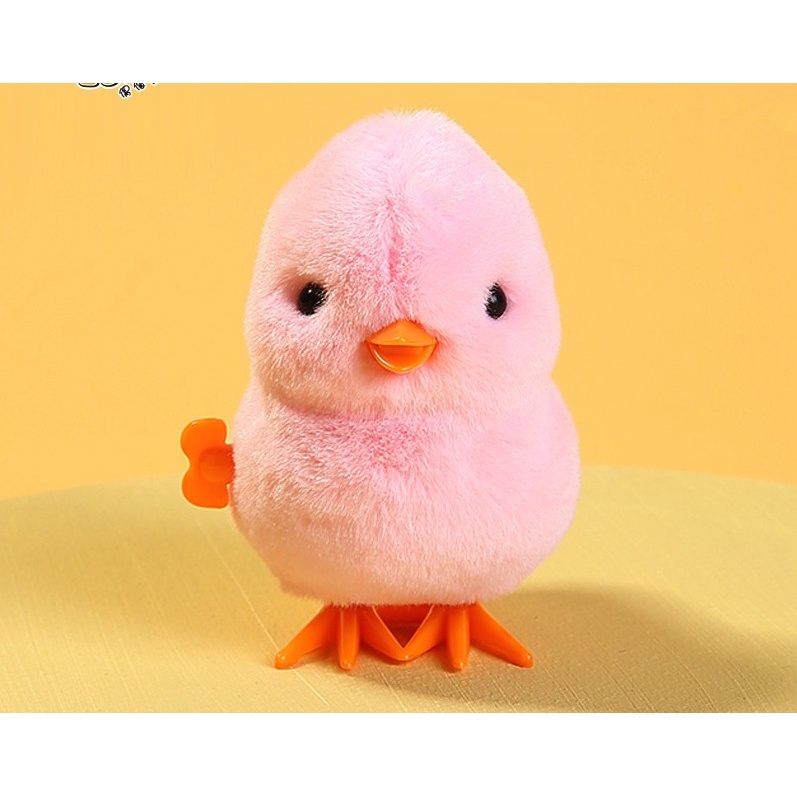 New Arrival Plush Jumping Chicken winding clockwork toy simulation Plush Jumping Duck Chick toy children hot gift
