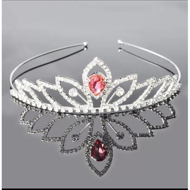 Princess Tiara/Wedding/Hair Accessories/Crown/Gems/Crystal/Gifts/Plain/Colour/Red/Blue/Pink
