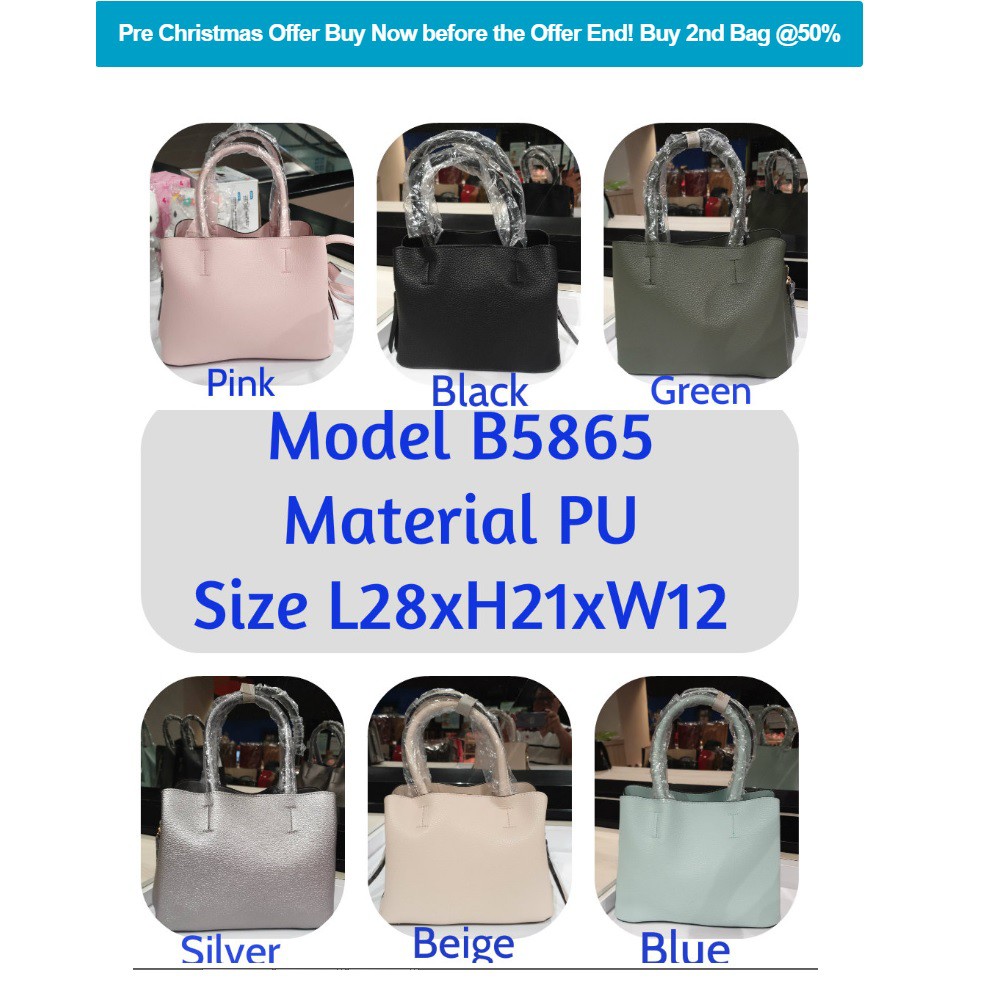 Cowhide Leather Elegant Ladies Handbag Buy 1 Get 1 Free