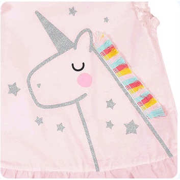 Girl dress summer new style European and American children's clothing cotton children's skirt cartoon Unicorn