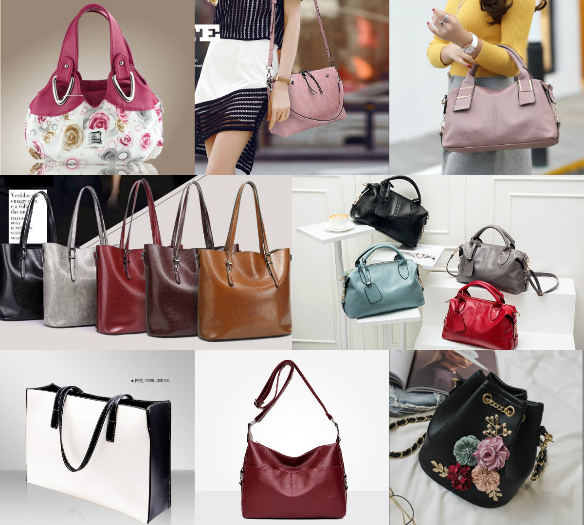 Cowhide Leather Elegant Ladies Handbag Buy 1 Get 1 Free