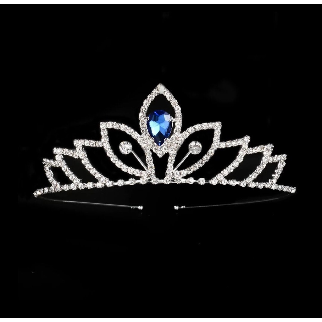 Princess Tiara/Wedding/Hair Accessories/Crown/Gems/Crystal/Gifts/Plain/Colour/Red/Blue/Pink