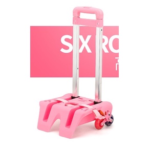 Children's schoolbag primary school students 2-5 grade cartoon backpack climbing stairs six-wheeled trolley