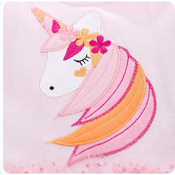 Girl dress summer new style European and American children's clothing cotton children's skirt cartoon Unicorn