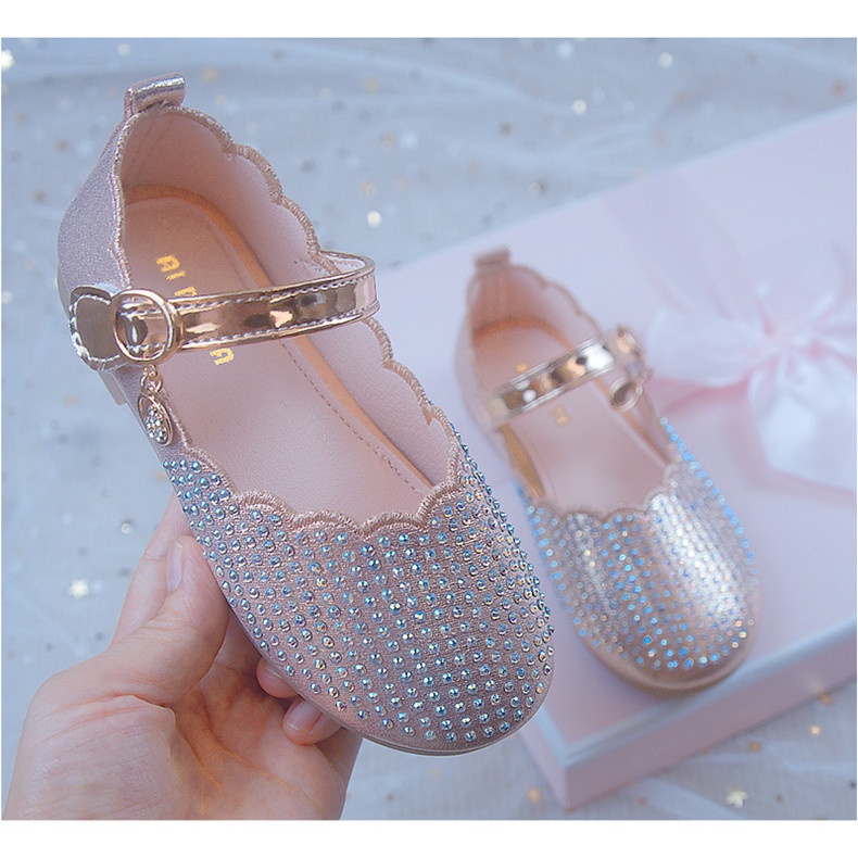 Girls leather 2022 Korean  fashion and comfortable breathable princess shoes