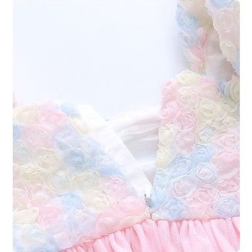 2022 Summer New girls Korean Embroidered Flower Dress