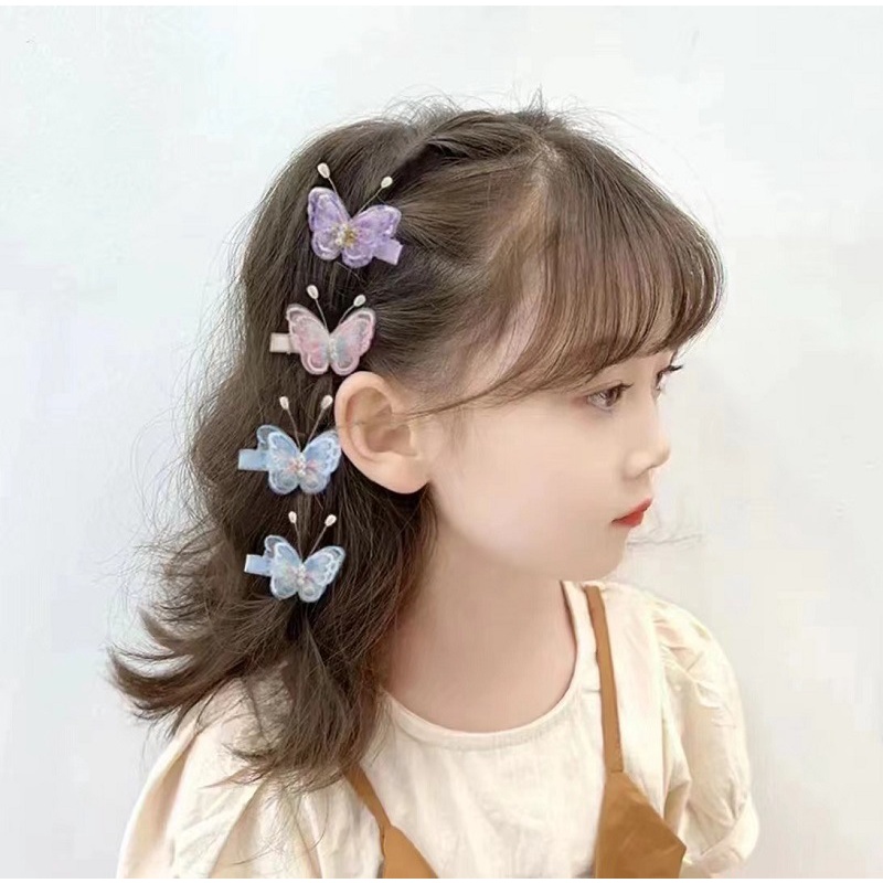 Korean Style Children's super cute  Handmade 3D butterfly hairpin