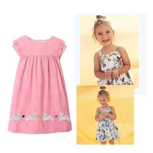 Girl dress European and American children's clothing summer new girls' dress cotton sleeveless