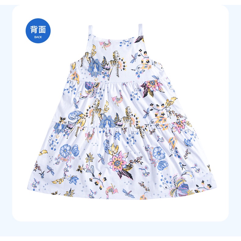 Girl dress European and American children's clothing summer new girls' dress cotton sleeveless