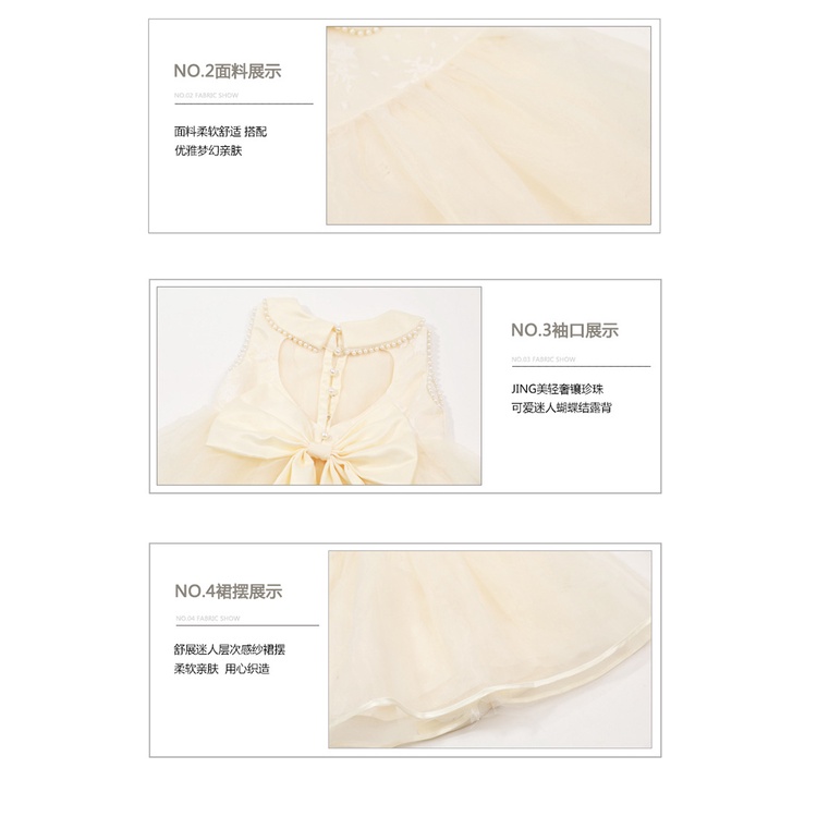 2022 Summer Korean Love bow backless dress children's clothing Western style princess dress skirt