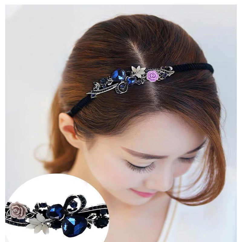 Korean version of rhinestone headband, female fashion headdress, lady, retro palace flower hair accessories,hair Band