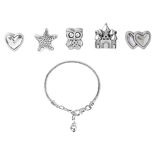 Ocean Blue Crystal Bracelet Children's  Customise & DIY Retro Bracelet Exquisite Jewelry Gift