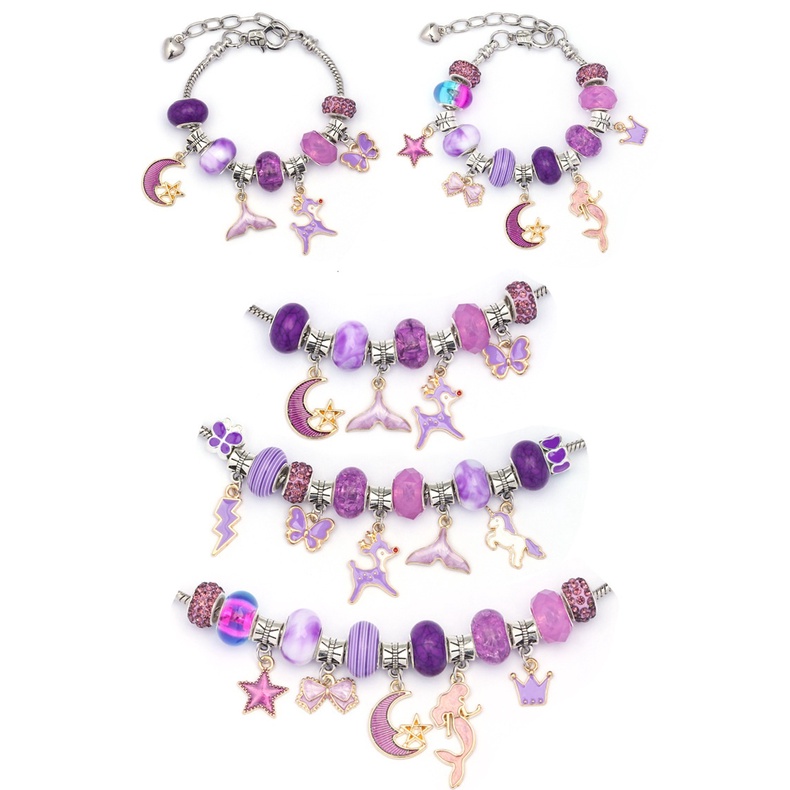 Ocean Blue Crystal Bracelet Children's  Customise & DIY Retro Bracelet Exquisite Jewelry Gift