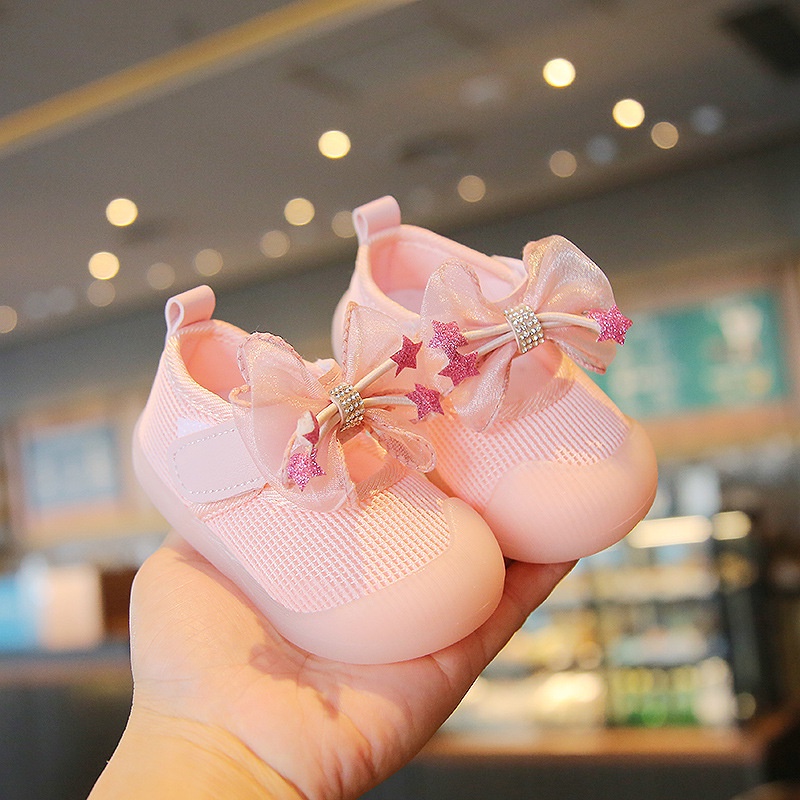 Korean version of moccasins 0-3 years old step shoes female baby princess single shoes sandals
