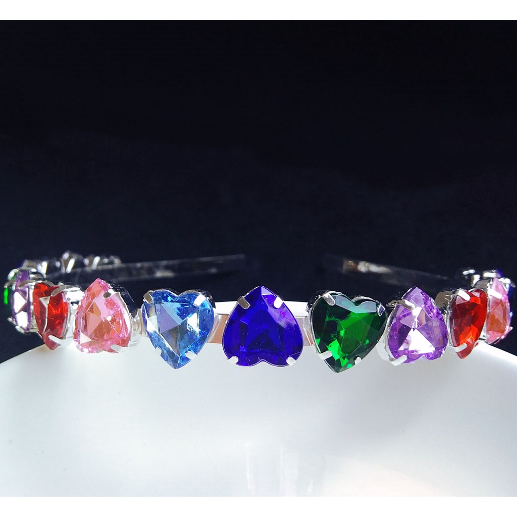 Princess Tiara/Wedding/Hair Accessories/Crown/Gems/Crystal/Gifts/Plain/Colour/Red/Blue/Pink