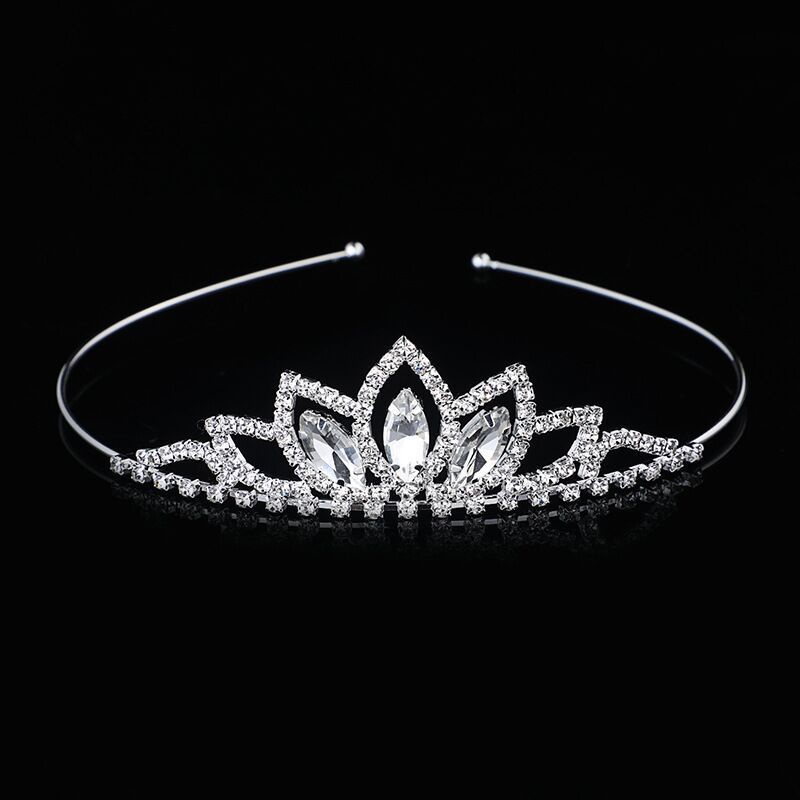 Princess Tiara/Wedding/Hair Accessories/Crown/Gems/Crystal/Gifts/Plain/Colour/Red/Blue/Pink