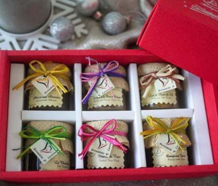 Bernadette de Lavernette Petit Sampler Gift Set : 6 Jars Of Assorted Mini Jams( 50g)-Posh Pantry