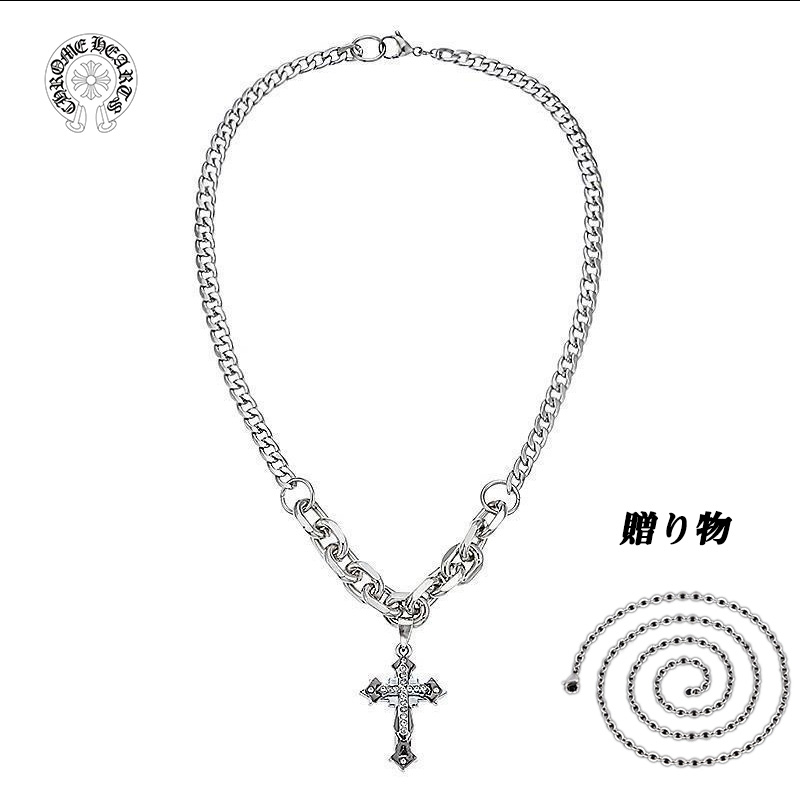 Chrome Hearts-クロキシンクロスストライクネックレスストリートネックレスの男性
