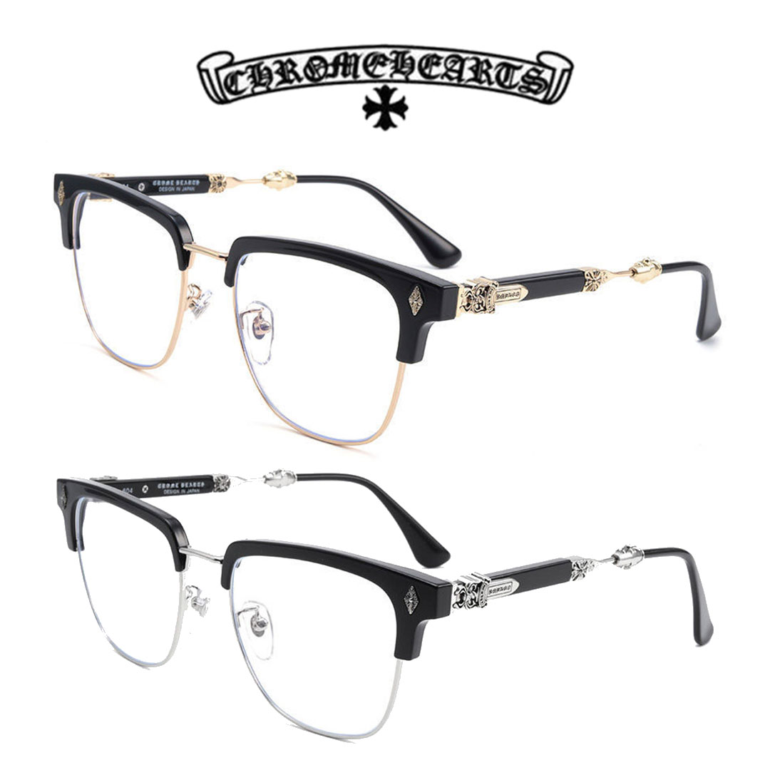 クロムハーツ CHROME HEARTS/ ユニセックス メンズ レディース UVカット アンチブルーライト 紫外線 眼鏡