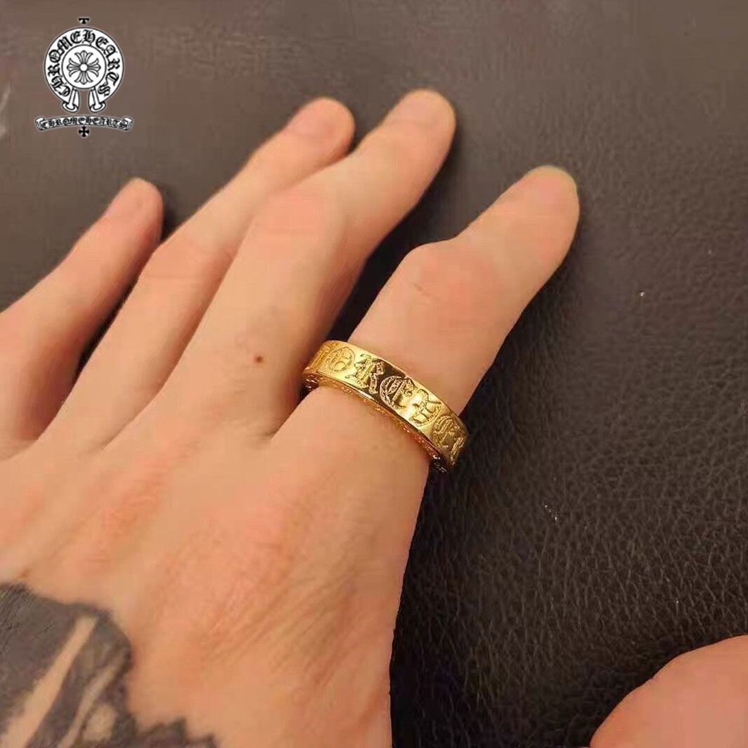 Chrome-hearts/クロエ ハート ゴールデン リング オブ エタニティ 男女カップルリング