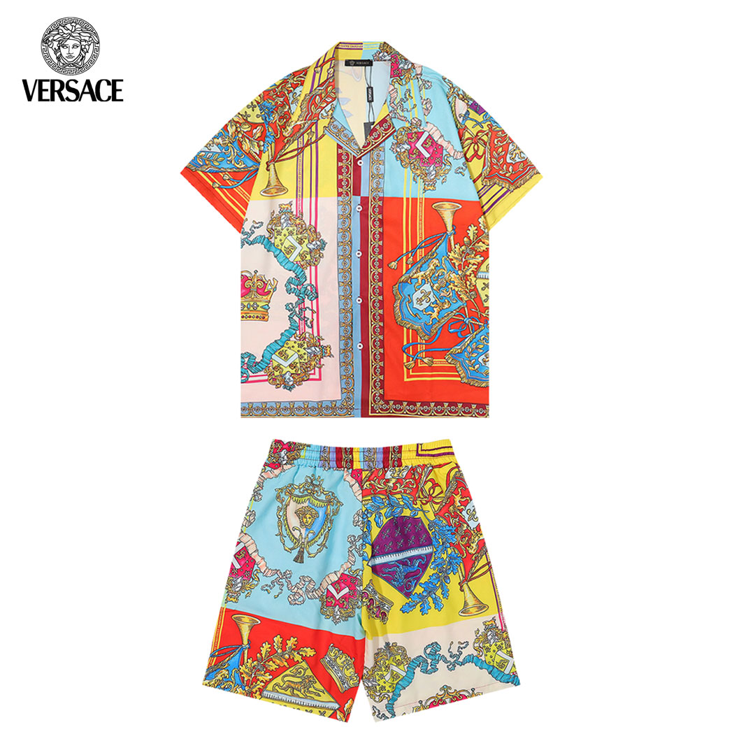 VERSACE ヴェルサーチ 新作プリント シャツショーツ