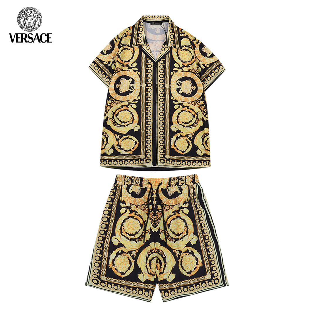 VERSACE ヴェルサーチ プリント シルク スーツ