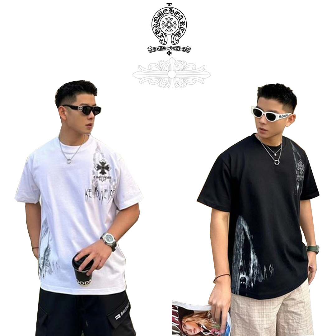 Chrome Hearts/クロウズハート ニューホースシューゴーストクロス Tシャツ
