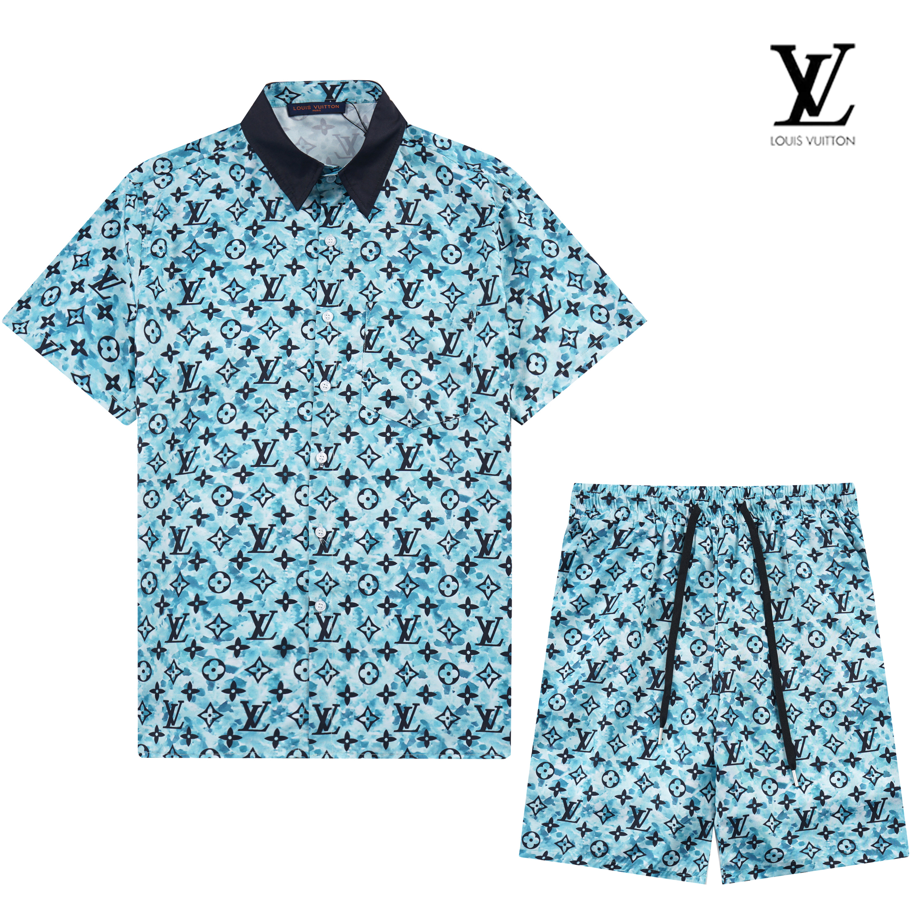LouisVuitton (トップス+パンツ2点セット) 2023年新作シャツ半袖ショートパンツスーツ