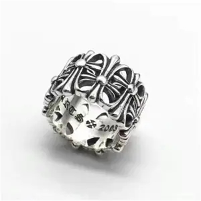 chrome hearts クロエ ハート クロス リング レトロ 男女兼用 カップル ペアリング