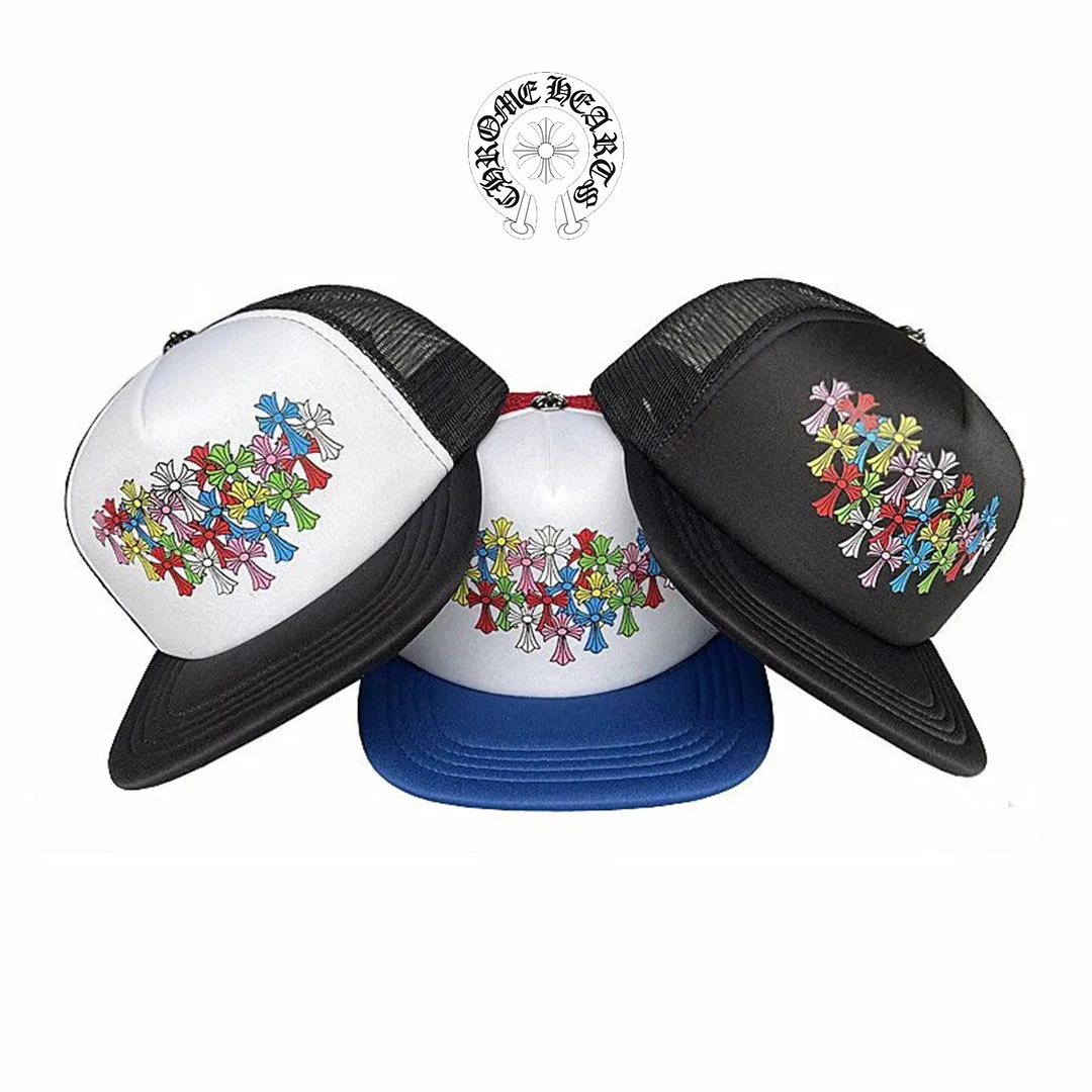 一つ購入ごとに一つ無料贈呈 Chrome-hearts/クロウハート アウトドア サンバイザー 男女兼用 クロスメッシュハット