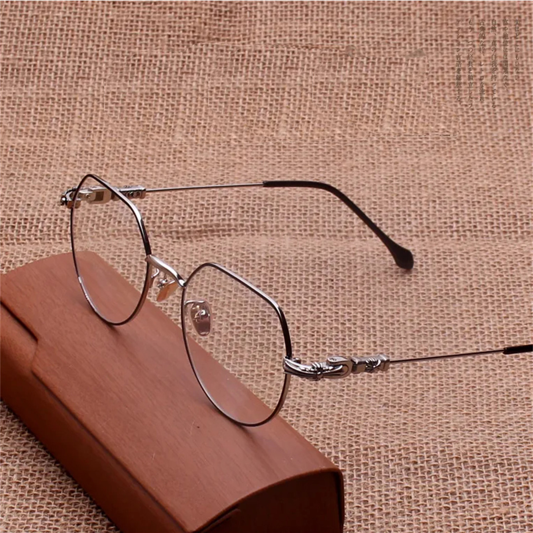 CHROME HEARTS/クロムハーツ 多角形 メガネ フレーム レトロ メガネ 対放射線