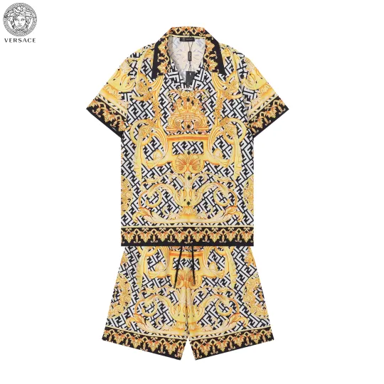 VERSACE X Fendi トップス＋パンツ（２点セット）23新金花バロック宮殿風花柄プリント