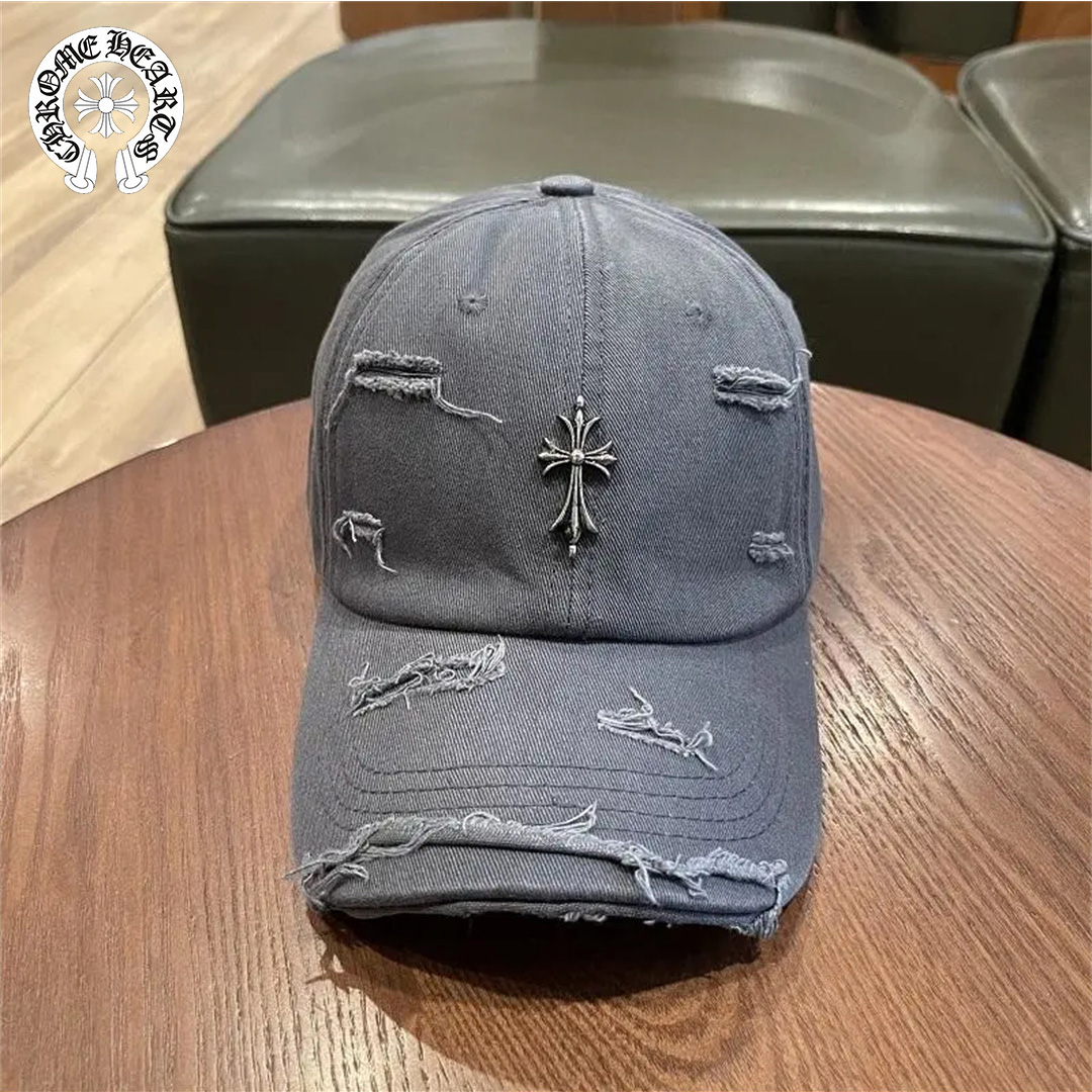 一つ購入ごとに一つ無料贈呈 Chrome-hearts/クロウハート ベースボールキャップ クロスハット ピークキャップ 男女兼用