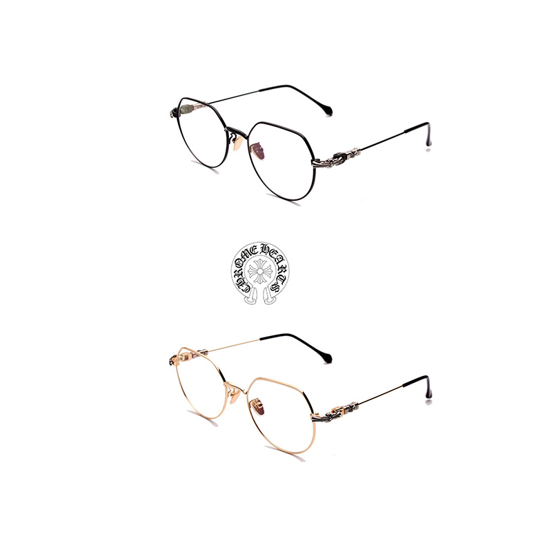 CHROME HEARTS/クロムハーツ 多角形 メガネ フレーム レトロ メガネ 対放射線