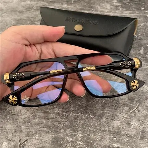 クロムハーツ CHROME HEARTS/ ユニセックス メンズ レディース UVカット アンチブルーライト 紫外線 眼鏡