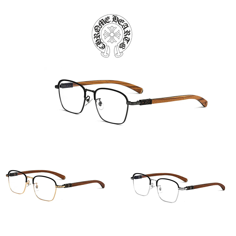 CHROME HEARTS/クロムハーツ ヴィンテージ 木製テンプル メガネフレーム
