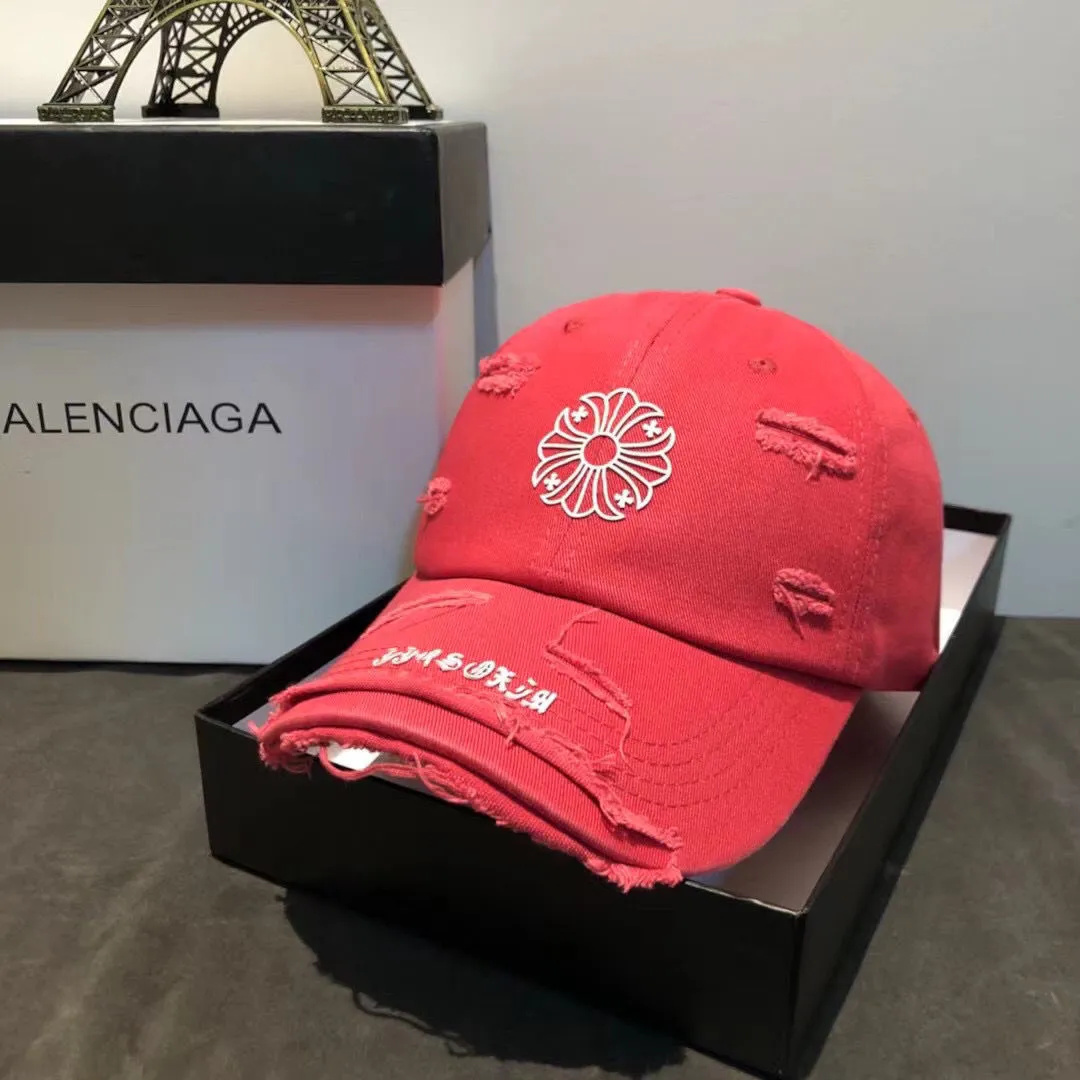 一つ購入ごとに一つ無料贈呈 Chrome-hearts/クロハートハット 男女兼用 プリントクロスグラインドホールキャップ