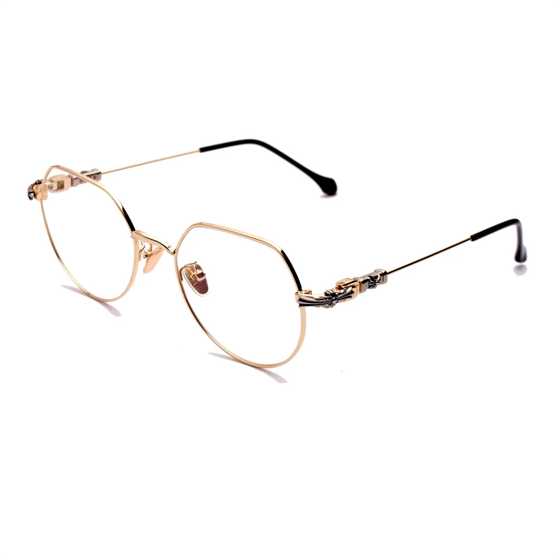 CHROME HEARTS/クロムハーツ 多角形 メガネ フレーム レトロ メガネ 対放射線