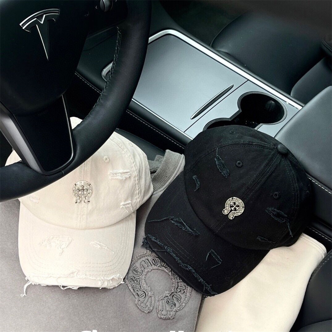 Chrome-hearts/ クロウハート ピークドキャップ 男女兼用 ハットホール レトロ