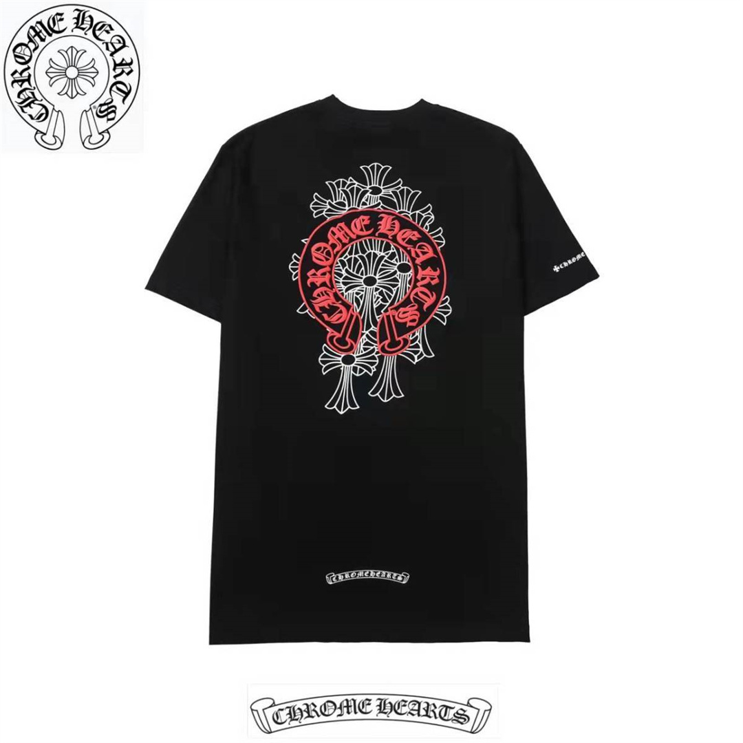 CHROME HEARTS / クロハートクロス Tシャツ 夏 男女兼用 綿 カップル 半袖