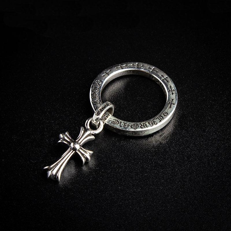 Chrome-hearts/クロキシンクロスクロスフラワーペンダントリングカップルリングリング