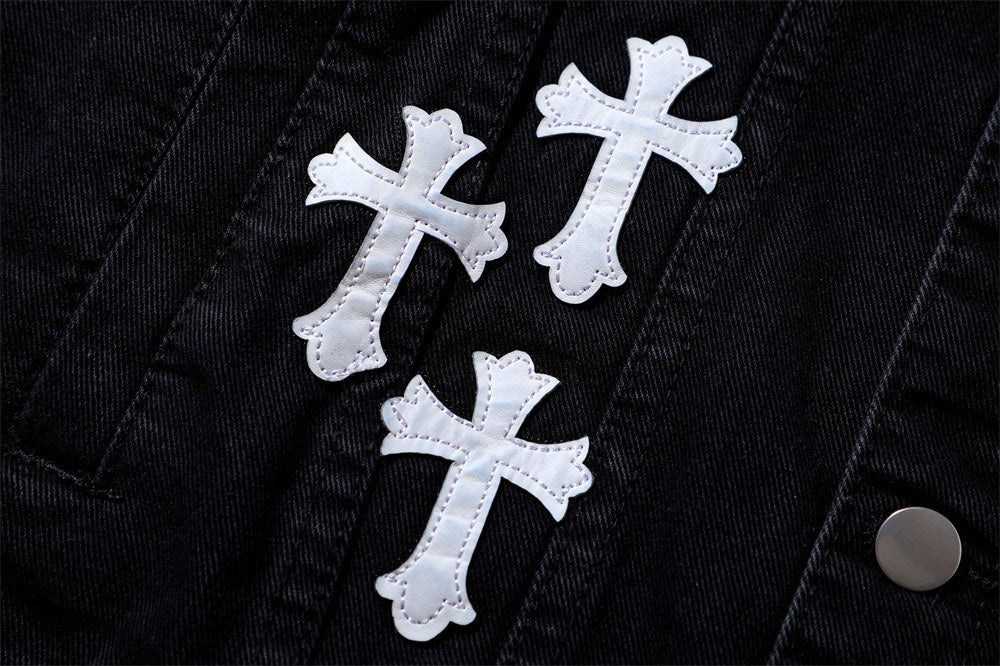 【Chrome Hearts】クロムハーツ 新しい刺繍デニムジャケット パーカー【即日出荷】