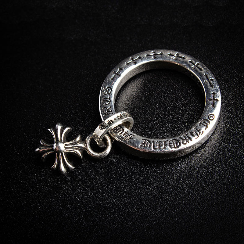 Chrome-hearts/クロキシンクロスクロスフラワーペンダントリングカップルリングリング