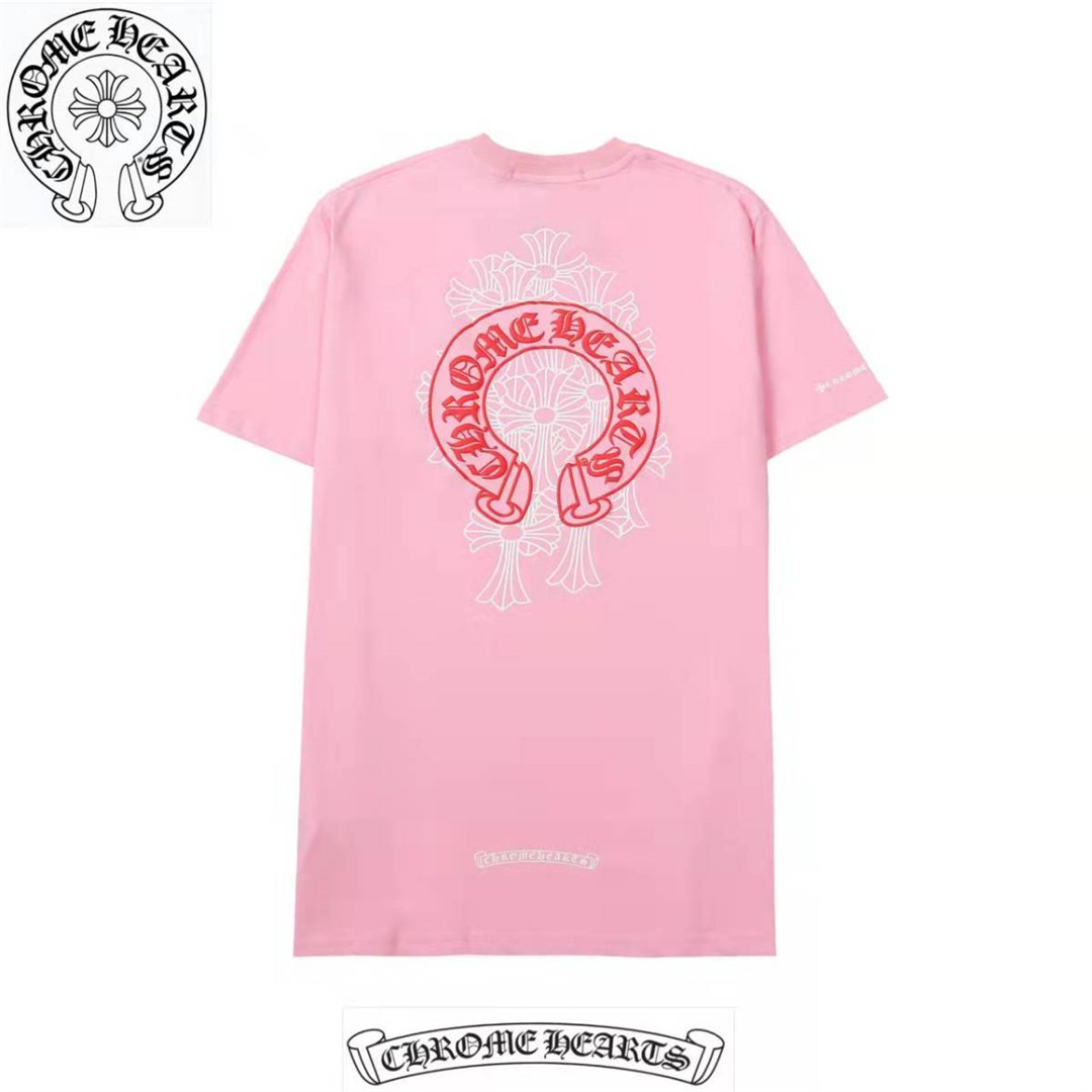 CHROME HEARTS / クロハートクロス Tシャツ 夏 男女兼用 綿 カップル 半袖