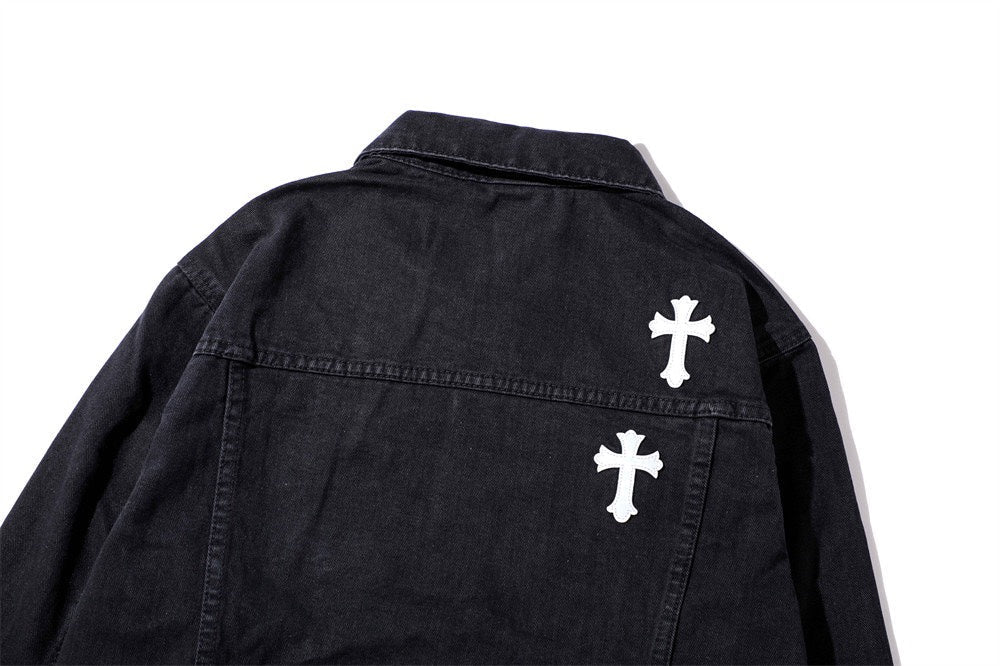 【Chrome Hearts】クロムハーツ 新しい刺繍デニムジャケット パーカー【即日出荷】