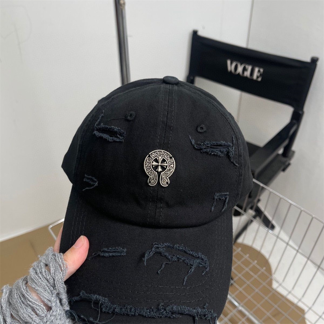 Chrome-hearts/ クロウハート ピークドキャップ 男女兼用 ハットホール レトロ