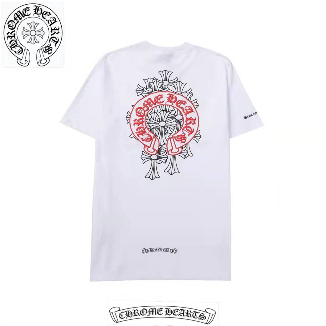 CHROME HEARTS / クロハートクロス Tシャツ 夏 男女兼用 綿 カップル 半袖