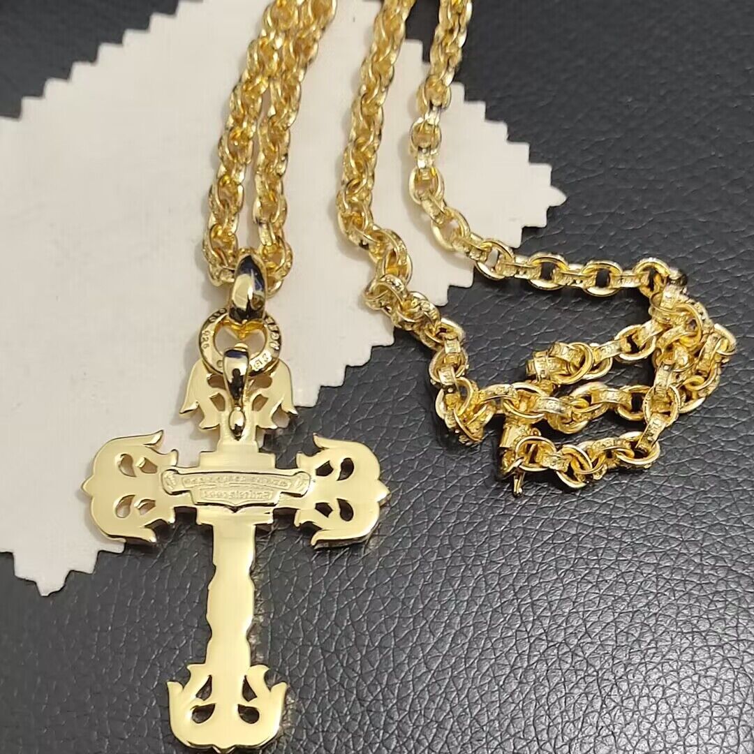 chrome hearts ソリッドゴールド 剣型ペンダント ネックレス